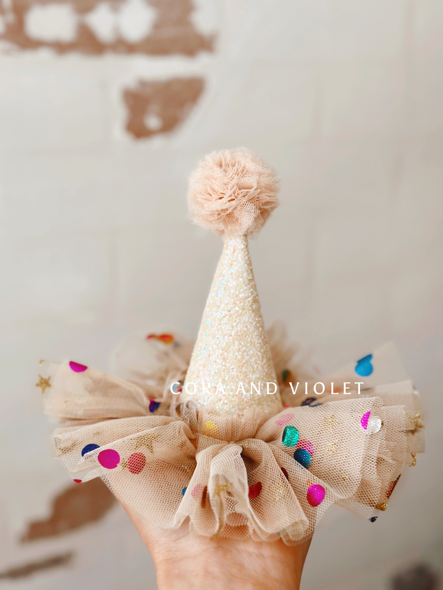 Confetti party hat- express | Cora and Violet